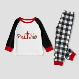 Christmas Matching Family Pajamas Believe Snowman Gray Pajamas Set