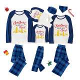Christmas Matching Family Pajamas Christmas Begins with Christ Devout Christians Blue Pajamas Set