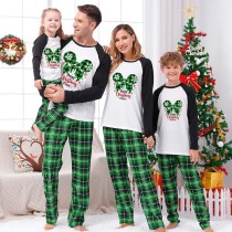 Christmas Matching Family Pajamas Cartoon Mouse Best Christams Ever Green Pajamas Set