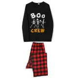 Halloween Family Matching Pajamas Boo Skeleton Crew Happy Halloween Black Pajamas Set