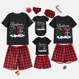 Christmas Matching Family Pajamas Christmas Begins with Christ Snowflake Black Long Pajamas Set