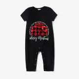 Christmas Matching Family Pajamas Merry Christmas Christians Black Short Pajamas Set