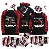 Christmas Matching Family Pajamas Christmas Begins with Christ Snowflake Black Pajamas Set