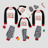 Christmas Matching Family Pajamas Christmas Begins with Christ Gray Pajamas Set