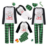 Christmas Matching Family Pajamas Cartoon Mouse Merry Christmas Castle Fireworks Green Pajamas Set
