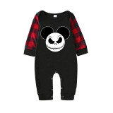 Halloween Family Matching Pajamas Cartoon Scary Smiley Mouse The Nightmare Before Christmas Black Pajamas Set