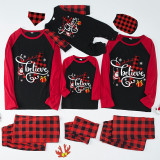 Christmas Matching Family Pajamas Santa Believe Crosses Red Pajamas Set