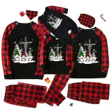Christmas Matching Family Pajamas Snow Three Gnomies Christ Black Short Pajamas Set