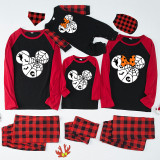 Halloween Family Matching Pajamas Cartoon Faceless Spider Web Mouse Happy Halloween Black Pajamas Set