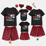 Christmas Matching Family Pajamas Cartoon Mouse 2023 Family Christmas Black Long Pajamas Set
