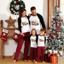 Halloween Family Matching Pajamas Gnomies Pumpkin Car Happy Halloween Black Red Plaids Pajamas Set