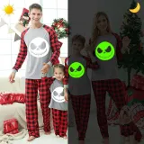 Halloween Family Matching Noctilucent Skeleton The Nightmare Before Christmas Luminous Gray Pajamas Set
