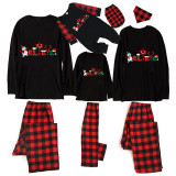 Christmas Matching Family Pajamas Believe Snowman Black Pajamas Set