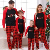 Christmas Matching Family Pajamas Believe Snowman Red Pajamas Set