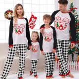 Christmas Matching Family Pajamas Cartoon Mouse Merry Christmas Santa Fireworks Red Pajamas Set