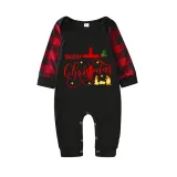 Christmas Matching Family Pajamas Devout Christians Merry Christmas Black Short Pajamas Set