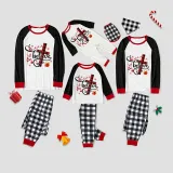 Christmas Matching Family Pajamas Santa Believe Crosses Gray Pajamas Set