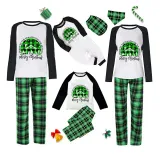 Christmas Matching Family Pajamas Merry Christmas Christians Green Pajamas Set