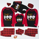 Halloween Family Matching Pajamas The Boo Crew Ghost Happy Halloween Black Pajamas Set