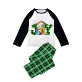 Christmas Matching Family Pajamas Joy with Christians Green Pajamas Set