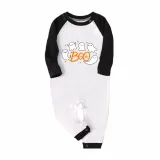 Halloween Family Matching Pajamas Ghost Boo Happy Halloween Black Red Plaids Pajamas Set
