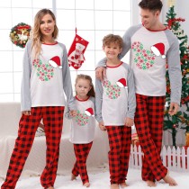Christmas Matching Family Pajamas Cartoon Mouse Christmas Hat White Pajamas Set