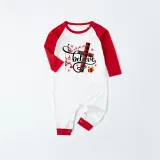 Christmas Matching Family Pajamas Santa Believe Crosses Gray Pajamas Set