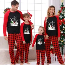Christmas Matching Family Pajamas Snow Three Gnomies Christ Multicolor Pajamas Set