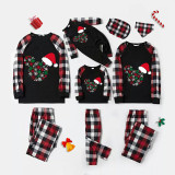 Christmas Matching Family Pajamas Cartoon Mouse Christmas Hat Black Red Pajamas Set