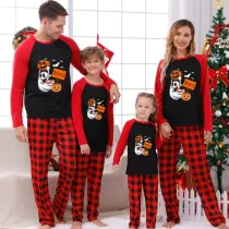 Halloween Family Matching Pajamas Loitering Ghost Happy Halloween Black Pajamas Set