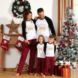 Halloween Family Matching Pajamas Ghost Boo Happy Halloween Black Red Plaids Pajamas Set