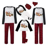 Halloween Family Matching Pajamas Gnomies Pumpkin Car Happy Halloween Black Red Plaids Pajamas Set