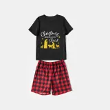 Christmas Matching Family Pajamas Christmas Begins with Christ Devout Christians Black Long Pajamas Set
