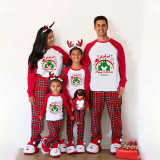 Christmas Matching Family Pajamas Cartoon Mouse Castle Santa Deer Red Pajamas Set