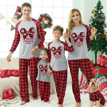 Christmas Matching Family Pajamas Cartoon Mouse Best Christams Ever Gray Pajamas Set