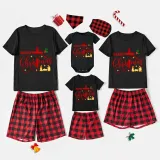 Christmas Matching Family Pajamas Devout Christians Merry Christmas Black Short Pajamas Set