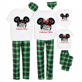 Christmas Matching Family Pajamas Cartoon Mouse 2023 Family Christmas Cruise Green Pajamas Set