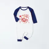 Christmas Matching Family Pajamas Believe Hope Santa Reindeer Blue Pajamas Set