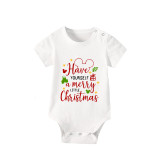 Christmas Matching Family Pajamas Cartoon Mouse Have Yourself a Merry Little Christmas White Short Pajamas Set