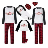 Christmas Matching Family Pajamas Believe Snowman Plaids Pants Pajamas Set