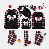Christmas Matching Family Pajamas Cartoon Mouse 2023 Family Christmas Cruise Black White Plaids Pajamas Set