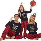 Halloween Family Matching Pajamas Boo Skeleton Crew Happy Halloween Black Pajamas Set