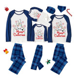 Christmas Matching Family Pajamas Cartoon Mouse Merry Christmas Castle Fireworks Blue Pajamas Set