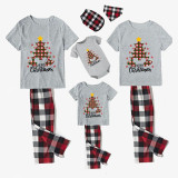 Christmas Matching Family Pajamas Cartoon Mouse Merry Christmas Tree Short Pajamas Set