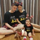 Christmas Matching Family Pajamas Christmas Begins with Christ Devout Christians Black Long Pajamas Set