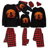 Halloween Family Matching Pajamas Spider Web Dinosaur Skull Happy Halloween Black Pajamas Set
