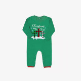 Christmas Matching Family Pajamas Christmas Begins with Christ Snowflake Green Sreipes Pajamas Set