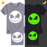 Halloween Family Matching Noctilucent Tops Skeleton The Nightmare Before Christmas Luminous Family T-shirt