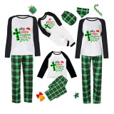 Christmas Matching Family Pajamas Silly Santa Christmas Is For Jesus Green Pajamas Set