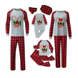 Christmas Matching Family Pajamas Cartoon Mouse Believe Tree Gray Pajamas Set